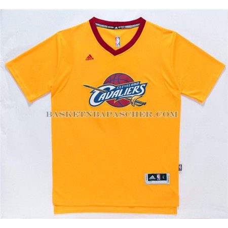 Maillot Manche Courte Cleveland Cavaliers James Jaune
